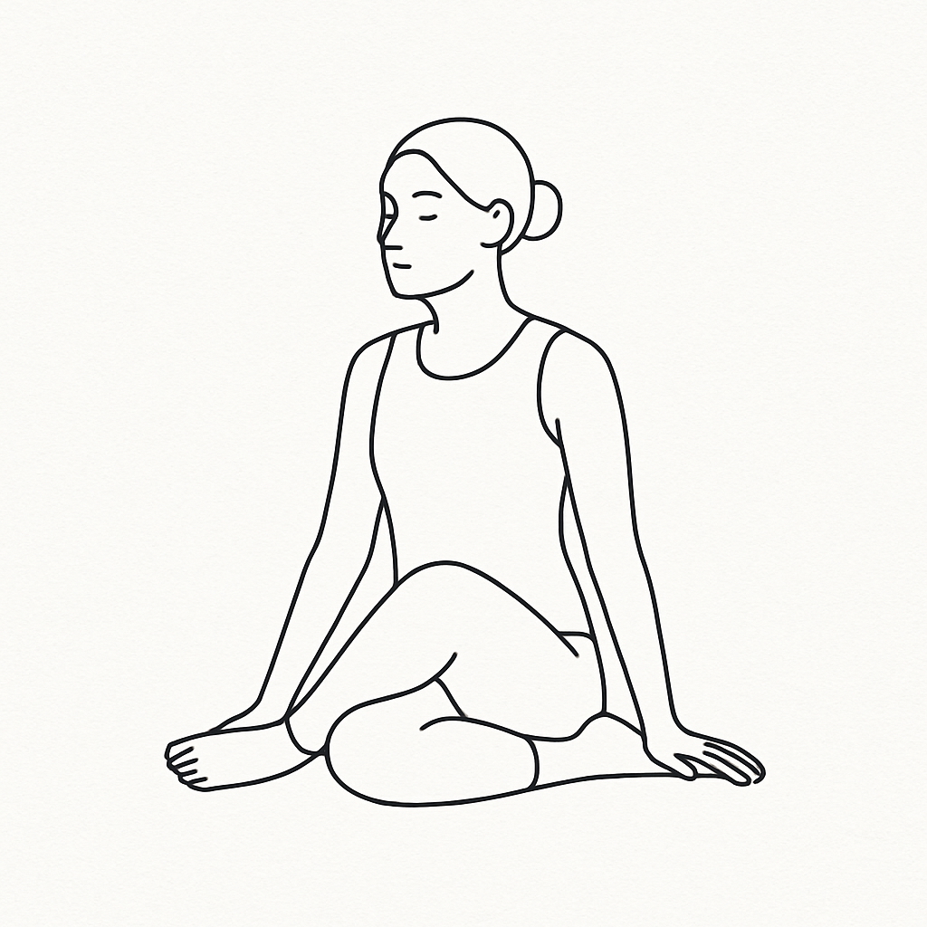 Yin Yoga Shoelace Schnürsenkel-Haltung Paul Grilley Methode Hüftöffner Anleitung